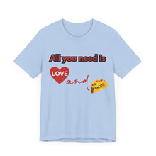 Load image into Gallery viewer, Love and Tacos Jersey Short Sleeve Tee