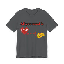 Load image into Gallery viewer, Love and Tacos Jersey Short Sleeve Tee