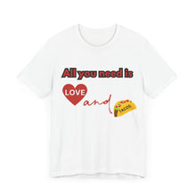 Load image into Gallery viewer, Love and Tacos Jersey Short Sleeve Tee